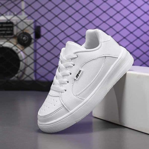 Kids White School Shoes Casual Sneakers Lightweight Non-Slip Walking Sports Tennis Footwear Flat for Boys And Girls L260508