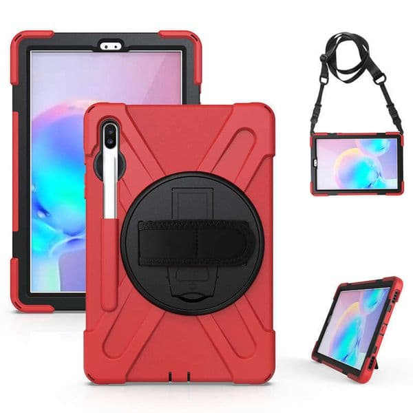 Suitable for Samsung Tab S6 Pirate King PC Stand Silicone Protective Case T860 Handheld Strap Tablet Cover