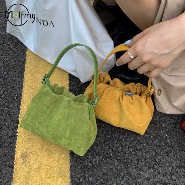 Women Crossbody Bag Adjustable Strap Women Suede PU Leather Shoulder Handbags Bucket Bags for Travel Work 2025 Autumn and Winter H260507