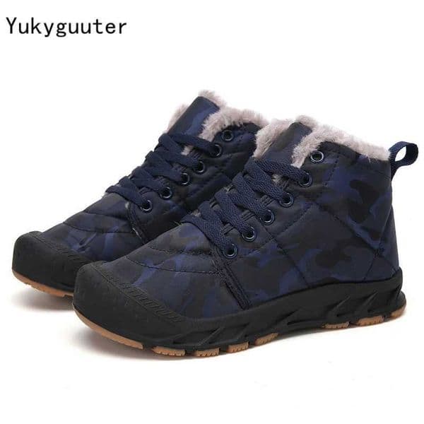 Waterproof Winter Children Snow Boots Warm Outdoor Shoes Boy Girl Short Boots Fashion Comfortable Non-Slip Sneakers Kids Boots L260508