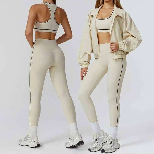 Set 2/3PCS Sports Outfits Women Clothes Fitness Tracksuit Gym Legging Workout Long Sleeved Female Bra Yoga Suit Sportswear 26L0508