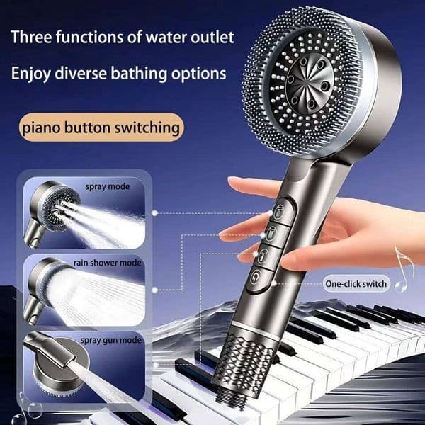 Four-speed Adjustment Booster Bathroom Household Water Heater Bath Handheld Shower Head Bracket Set 26L0508