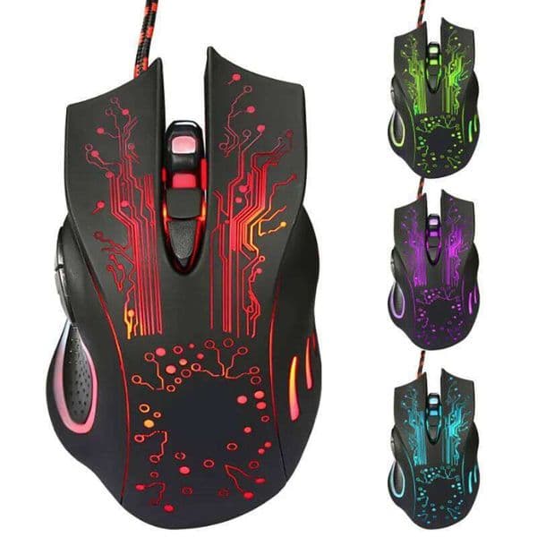 X9 3200DPI E-Sports Wired Gaming Mouse LED Optical 6D Mute USB For PC Computer Laptop 26L0508