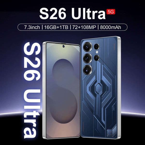 S26 Ultra Built-In Pen High-End All-In-One Large Screen Android Foreign Trade Hot-Selling Smartphone SANNAING