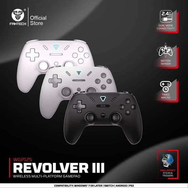 FANTECH REVOLVER III WGP12S Game 1000hz Wireless Gamepad Hall-Effect Triggers and Joystick Gyroscope Macro Controller S260506