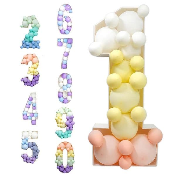 93 Giant Birthday Figure 0-9 Balloon Filling Box 18th Birthday Decor Number 30 40 50 Balloon Frame Anniversary Decoration 260508