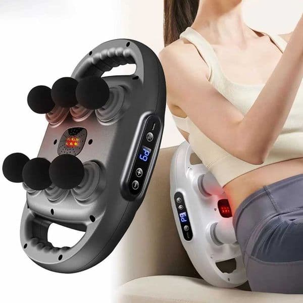 Fascia Gun Muscle Massager Gun High Frequency Back Waist Massage Machine Six-head Body Shoulder Professional Fascia Massage Gun Z260504