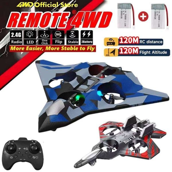 RC Aircraft Foam Stunt Glider Electric Fighter Remote Control Airplane Helicopter Fall Resistant Plane Toys Gifts for Boys Kids 26Y0508