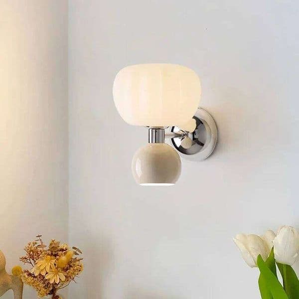 Modern Cream Style Lamp Nordic Bedside LED Light Indoor Decor Wall Sconces Bedroom Living Room Lighting S260507