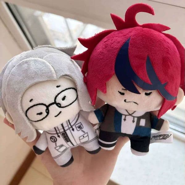 Hundred Line Genuine Q Version Keychain The Last Defense Academy Anime Character Stuffed Pendant 14cm Plush Toy 26L0508
