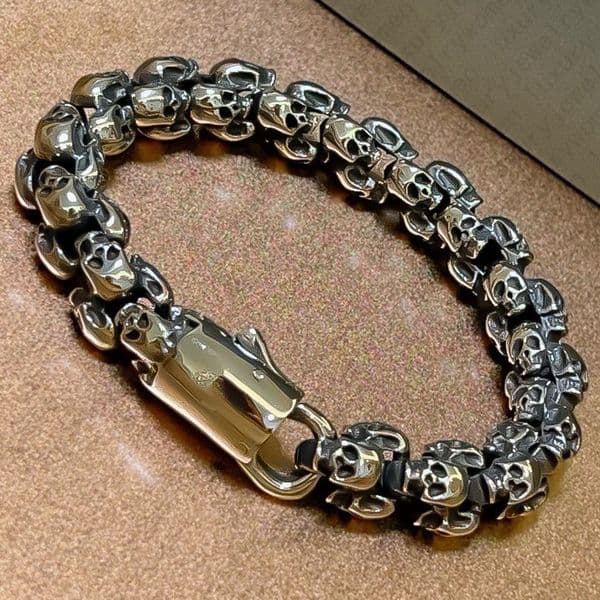 Bracelet Designer Bracelet Luxury Bangle Bracelet Jewelry Jewellery Sterling Silver Skull Bracelet Chunky Bracelet Free Shipping Buy One Get One Free