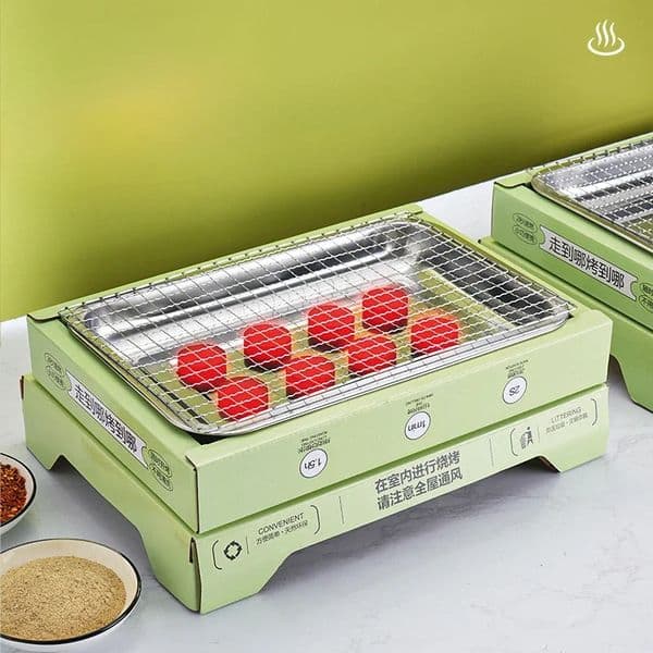 Disposable Grill Picnic Stove Portable Household Outdoor Fruit Charcoal Smokeless Grill Charcoal 260508