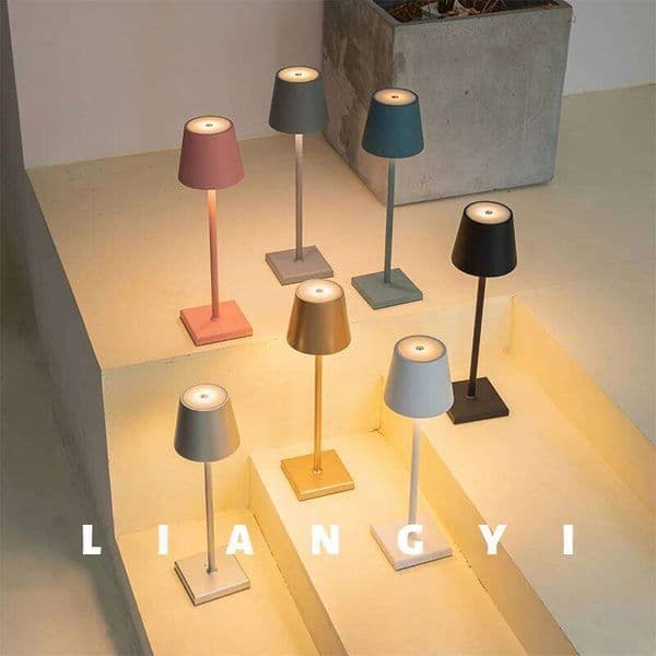 USB Aluminum Alloy Desk LED Rechargeable Table Lights for Bar Living Room Reading Book Wireless Lamp S260507