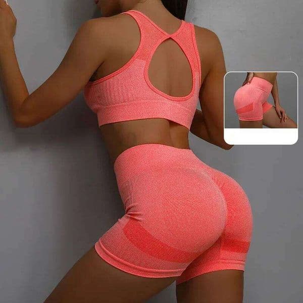 Underwear Women's Fitness Suit Vest Running Sports Shorts Yoga Workout Set 26L0508