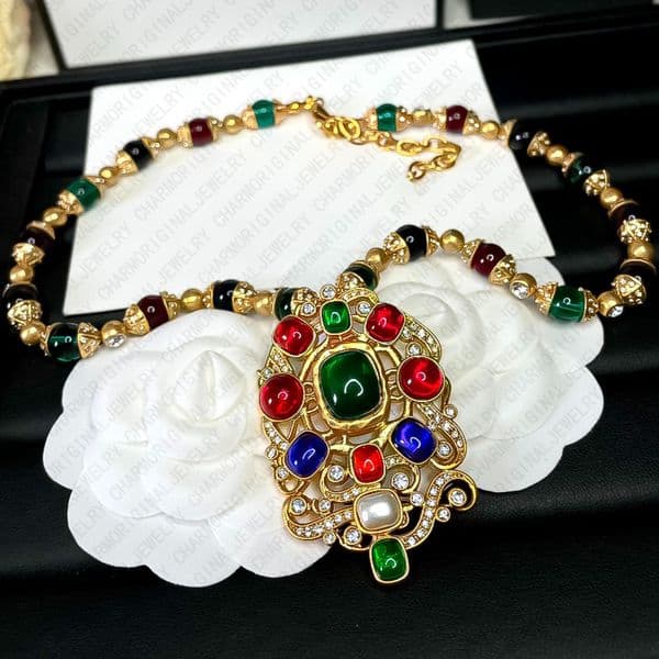 Necklaces Designer Necklace Chain Link Jewelry Jewellery Colorful Gemstone Pendant Gift Free Shipping Buy One Get One Free