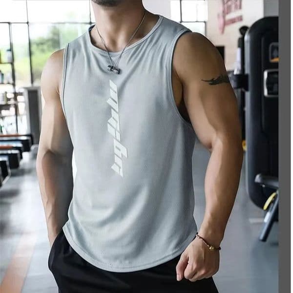 2025 Fitness Sports Tank Tops Men Gyms Workout Sleeveles Shirt Male Summer Loose Undershirt Running men Ves 260506