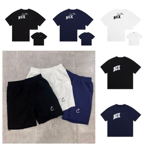Summer Men's Tracksuits Fashion High Street Men T-shirts Shorts Designer Leisure Cotton B letter Round Neck T-shirt Suits Gym Running Sportswear
