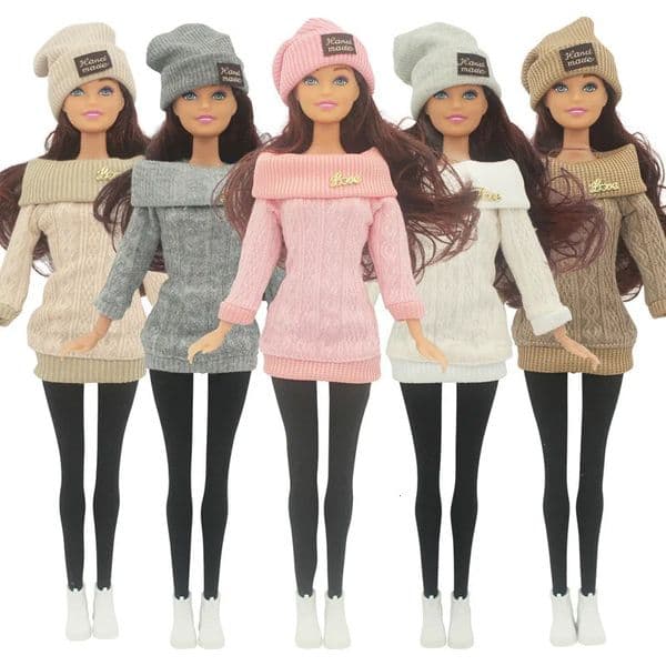 30cm Doll Full Set 1/6 Female Doll with Clothes and Hat Sweater Girls Dress Up Toys Gifts260507