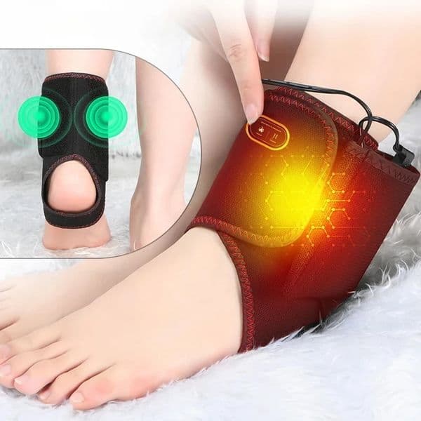 Portable Ankle Massager with Heat VibrationFor RecoveryRelief Muscle Pain Sports InjuriesJoint Warmth Adjustable Brace U 260424
