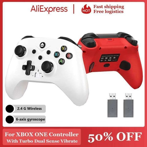 2.4G Wireless Gamepad For Xbox One Series X/S/PC/Steam 6 Axis Gyro With Dual Vibra Turbo Game Consoles Controller Joystick S260506