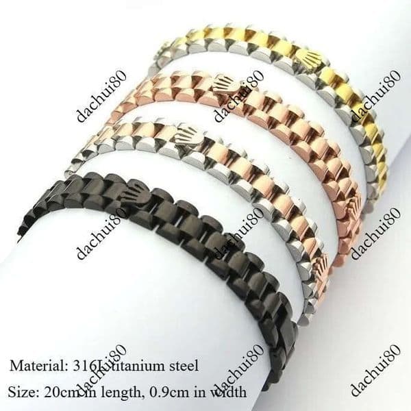 Men's Designed Titanium and Stainless Steel R-letter Brand Women's Couple Bracelets Wholesale Gifts