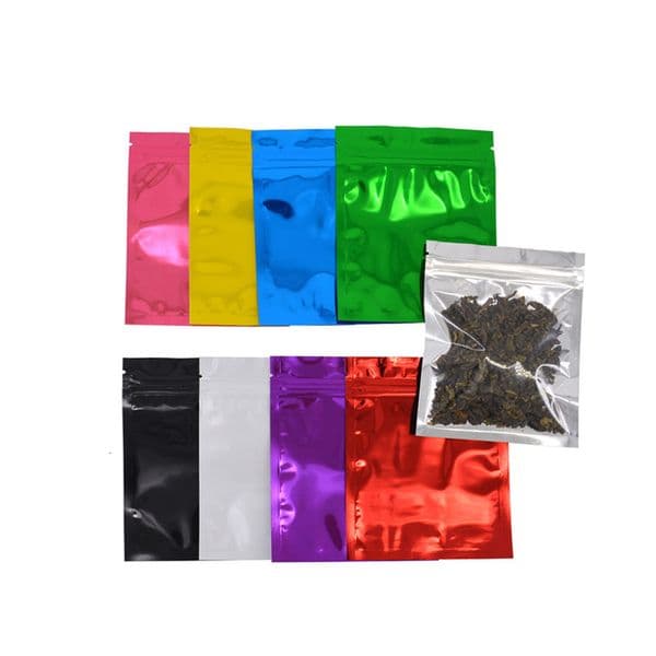 Bright colorful aluminized translucent self-sealing bags for hardware and mechanical parts 100 pieces price 201021