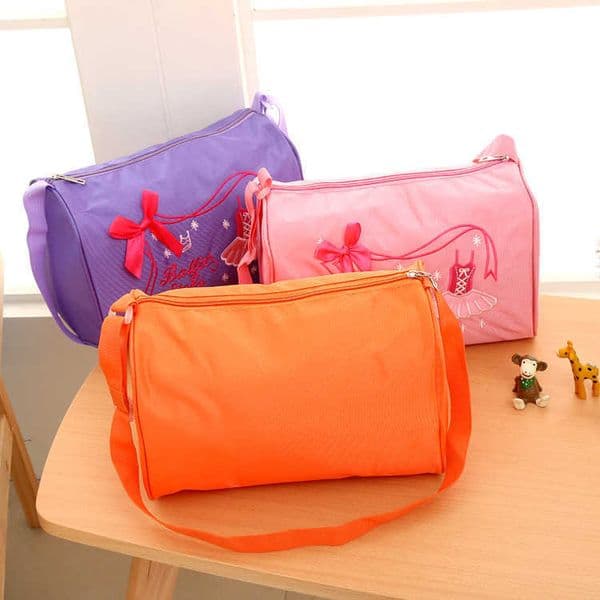 Childrens Dance Bag Waterproof Fashion Single Shoulder Bag Double Layer Ballet Bag Printed Embroidered Single Shoulder BagL260508