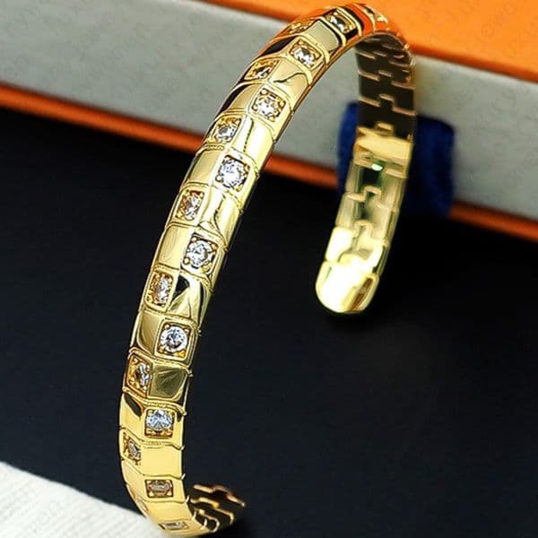 Bracelet Luxury Bangle Jewelry Jewellery Gold Bracelet Silver Bracelet Open Cuff Bracelet Premium Adjustable Size Elegant Gift Free Shipping Buy One Get One Free
