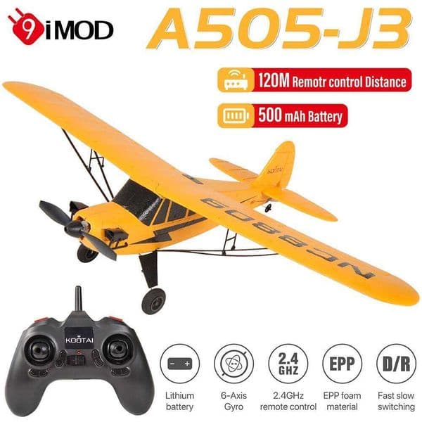 9IMOD A505 J3 RC Remote Control Plane EPP 3D/6G 3CH Scale 2.4GHz Fixed Wing Aircraft Model for Beginner Kids Gift 26Y0508