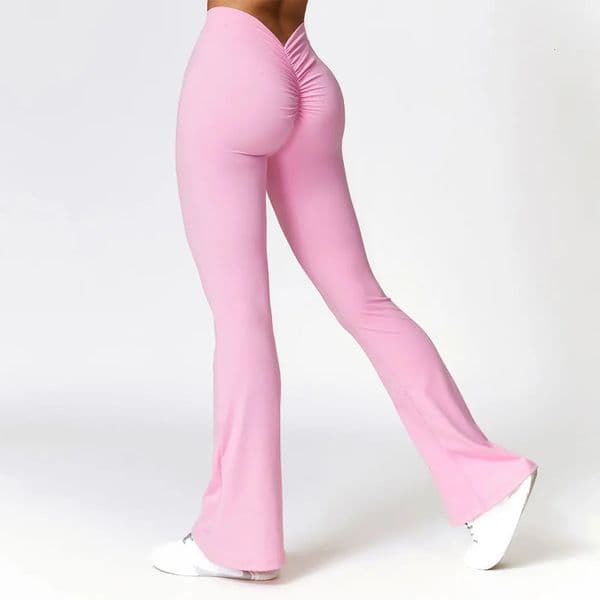 Vshaped Hip Yoga Pants Flare Leggings Women High Waist Wide Leg Gym Fitness Sports Flared Pant Dance Trousers 260509