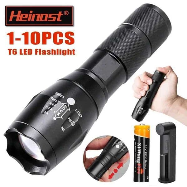 High Power LED Flashlights Camping Torch 5 Light Modes Zoom Light Aluminum Alloys Waterproof Material External 18650 Battery C26050912