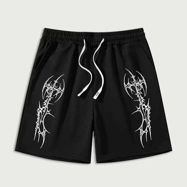 2026 Summer Hot Selling Fashion New Retro Gothic 3D Design Quick Drying Y2K Street Shorts 26L0509