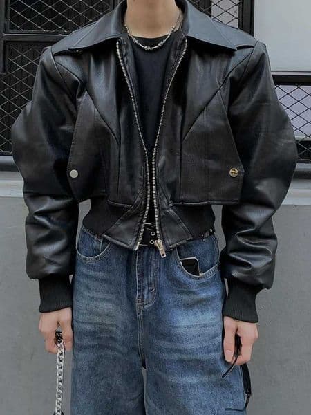 Mauroicardi Spring Autumn Cool Waterproof Black Pu Leather Jacket Men Shoulder Pads Long Slve Zipper Luxury Designer Clothes L260509