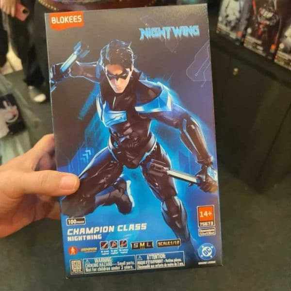 In Stock Genuine Blokees Nightwing Action Figure Batman Beyond Assembly Model Kit Superman Champion Class DC Hero Toys Doll Gift S260508