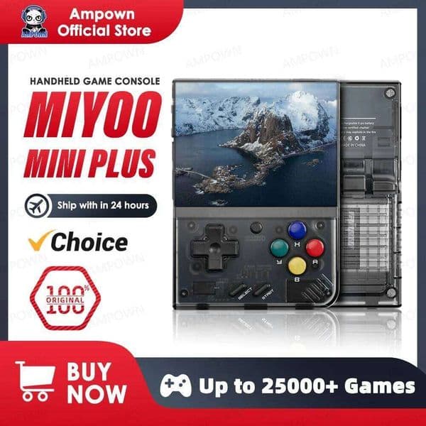 MIYOO Mini Plus Portable Retro Handheld V2 Mini+ I Screen Classic Video Game Console Linux System Children's Gift 26L0509