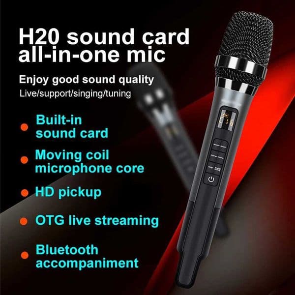 Handheld Microphone with Built-in DSP Professional Sound Card Connecting Cell Phone for Podcast Equipment OTG Live Streaming S260508