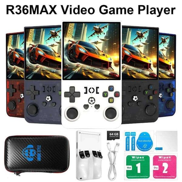 R36MAX Retro Handheld Game 4.0Inch I Screen Console 128GB Portable Pocket Video Player Supports 30+ Emulators NS Xbox 26L0509