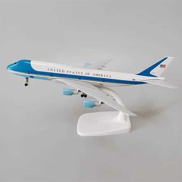 20cm B747 Air Force One Airline Model Boeing 747 Die-casting Alloy Metal Airplane Toys Landing Gear Hobby Series L260509CFXK