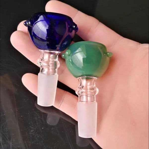 Purple embroidered glass Yanju accessories ,Wholesale Bongs Oil Burner Pipes Water Pipes Glass Pipe Oil Rigs Smoking Free Shipping