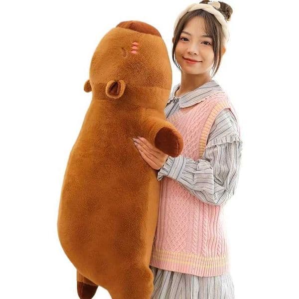 Capybara Toy Stuffed Fluffy Doll Long Sleep Soft Pillow Sofa Cushion Nap Sleeping Toys for School Xmas L260509LE15