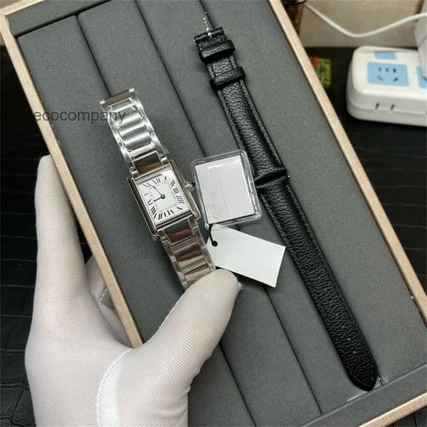 Top quality tanks watch women mens watch super clone watches swiss quartz movement leather strap sapphire glass 25.5mm 22mm with box JL02
