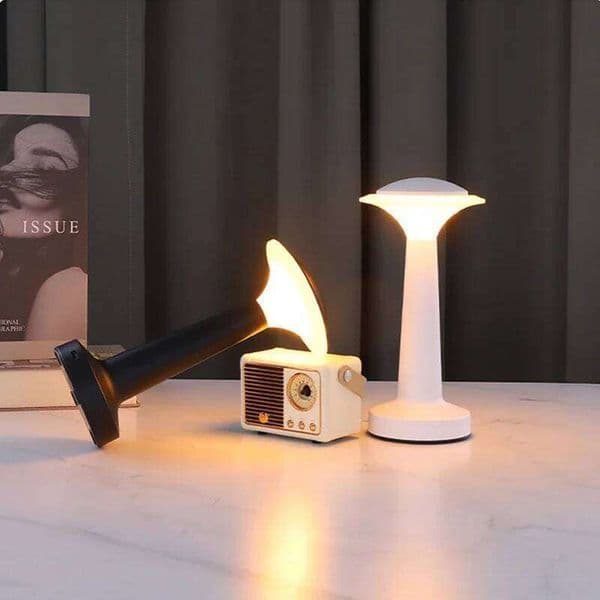 LED Rechargeable Desk Lamp Bedroom Bedside Light Coffee Shop Restaurant Ambient Touch Switch USB Decoration Led Table Lamps S260508