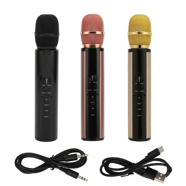 Wireless Karaoke Mic 328ft Range Recording Surround Sound Professional Tuning Handheld Singing Microphone for Home for Phone S260508