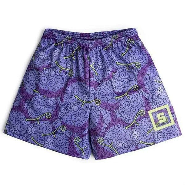 Men's Anime Shorts, Devil Fruit Comic Sports Shorts-3D Printed Loose Quick-Drying Mesh Beach Pantsavv 26L0509