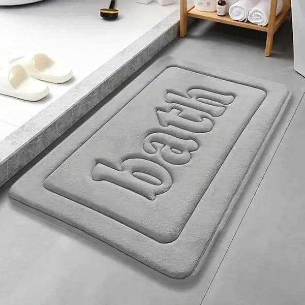 Luxury Designer Decor Bathroom room Anti Slip Floor Mat Soft Bathroom Water Absorbing Bath 12Cm Thick Flannel Fabric Door Home Decoration Fo 77