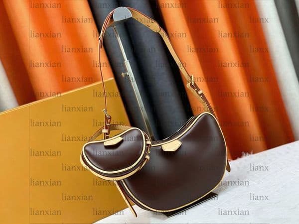 10A Top Designer Women's Mini Classic Two-piece Wrist Bean Bag Casual Women's Handbag Leather One-shoulder Makeup Bag and Crossbody Bag