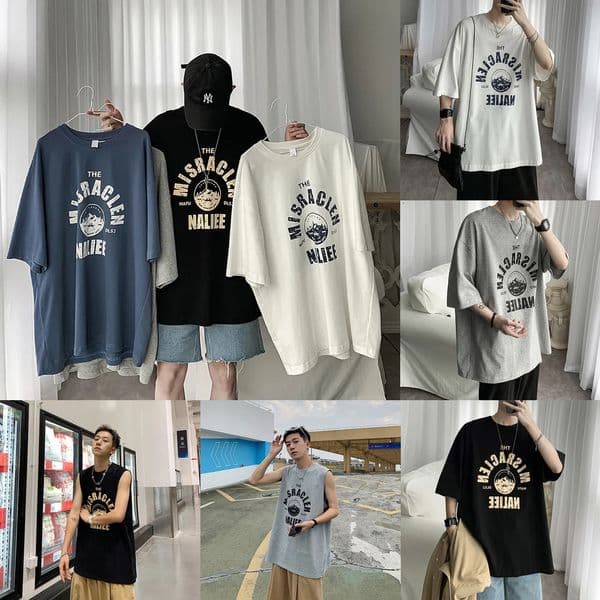 2026 Summer Fashion short-sleeve t-shirt brand loose fit ins Hong Kong style versatile casual men's top daily wear
