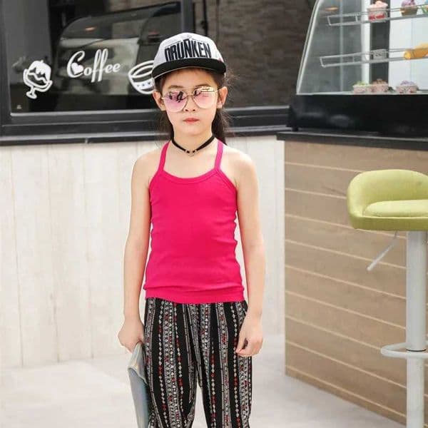 Children Tanks Summer Tops Wear Kid Boy Girl 100 Cotton Sports Vest Waistcoat Clothes Camisoles Kids Girls Casual Vests Outfit L260509HINI