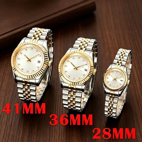 AAA dupe montre de luxe mens automatic mechanical watch silver strap Sapphire glass full stainless waterproof wristwatch lady gold watches