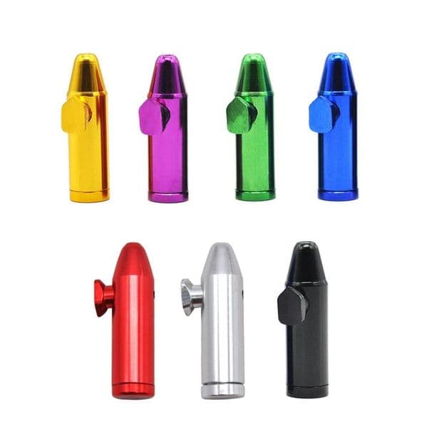 Pipe Smoking New personalized and creative metal pipe, aluminum mouthpiece, metal pointed bullet snuff bottle, metal pipe metal